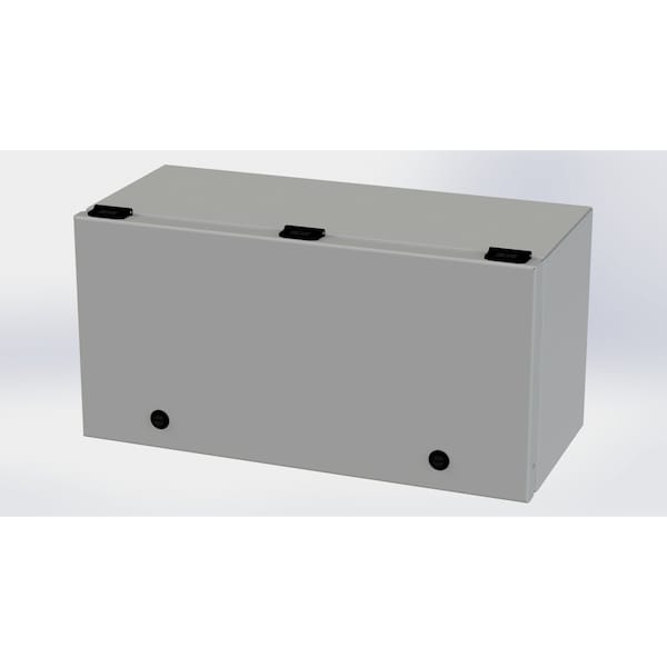1/4 Turn Latch Electrical Enclosures, 9 in H, 8 in D, 18 in W, NEMA 3R, 4, 12, 13, Carbon Steel